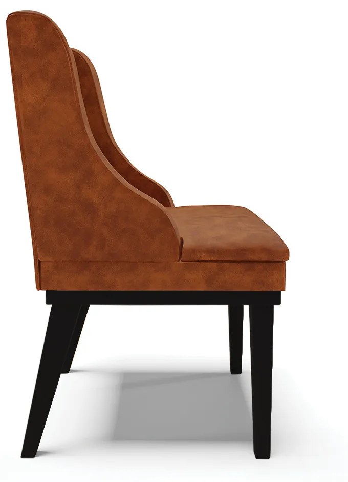 Cadeira Sala Jantar Kit 10 Liz Base Madeira Preto Sintético PU Preto D03 - D'Ross - Nozes