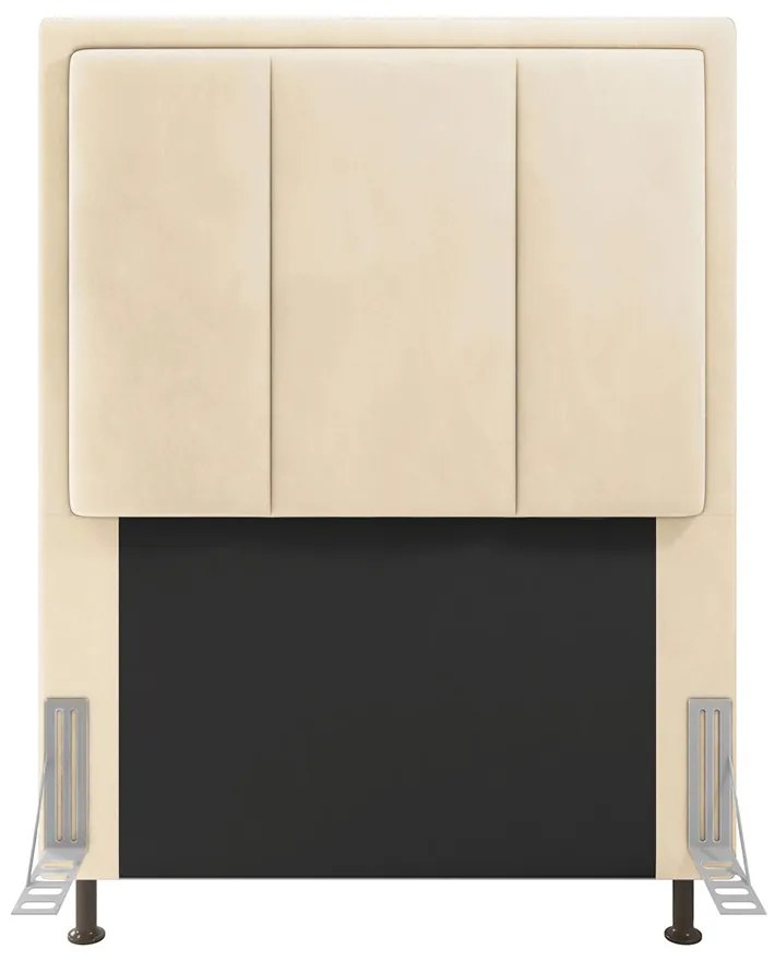 Cabeceira Solteiro Cama Box 90cm para Quarto Opala Suede M11 - D'Rossi - Bege