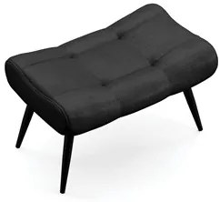 Puff Decorativo Para Sala de Estar Pés Palito Lord Facto Dunas Preto -