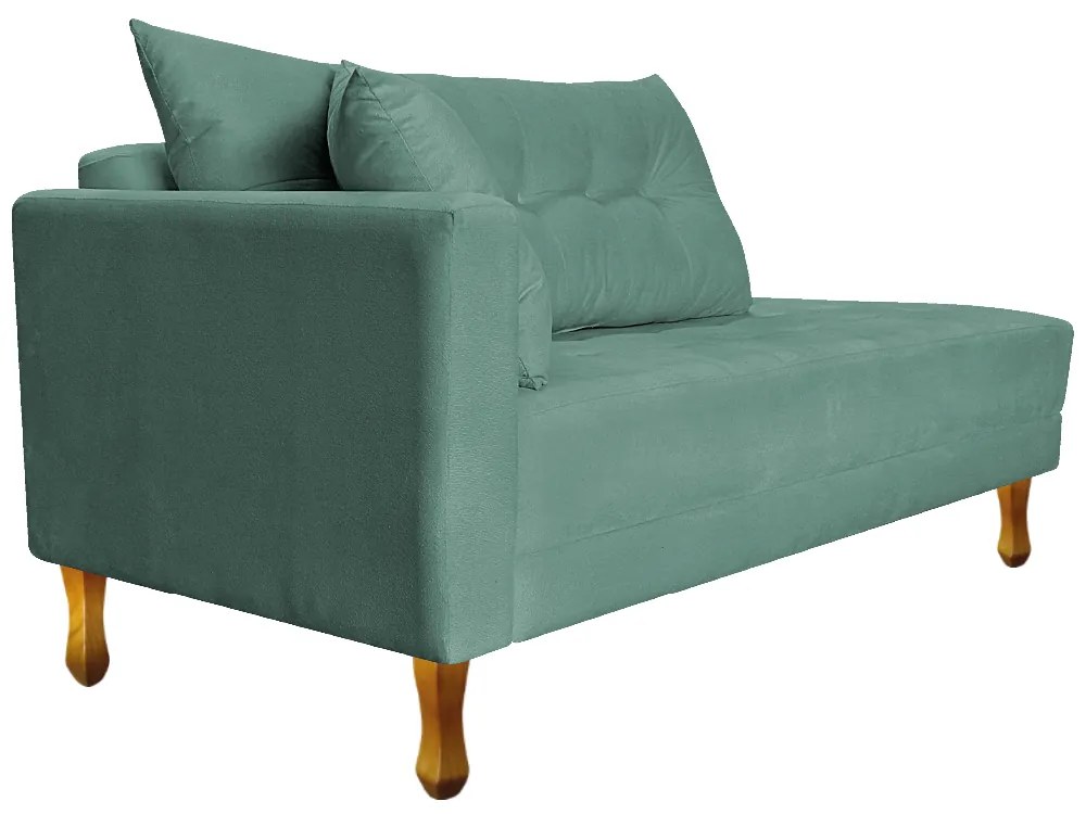 Recamier Azura 185 cm com Almofada Lado Direito Linho - ADJ Decor