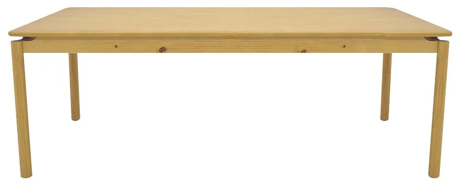 Mesa de Jantar de Madeira Taeda Zelda 220cm Natural/Voss G04 - Gran Belo