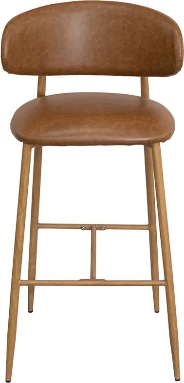 Banqueta Alba - Natural e Caramelo