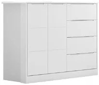 Jogo de Quarto Infantil Guarda Roupa e Cômoda Eloá Branco - Phoenix