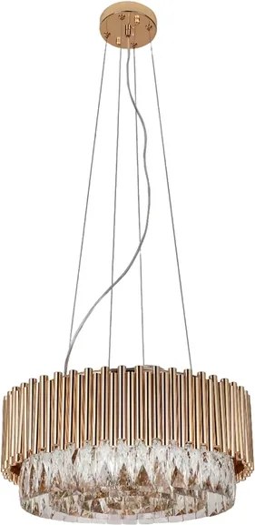 Pendente Cristal Metal Ouro Francês Ø45cm Notre-Dame