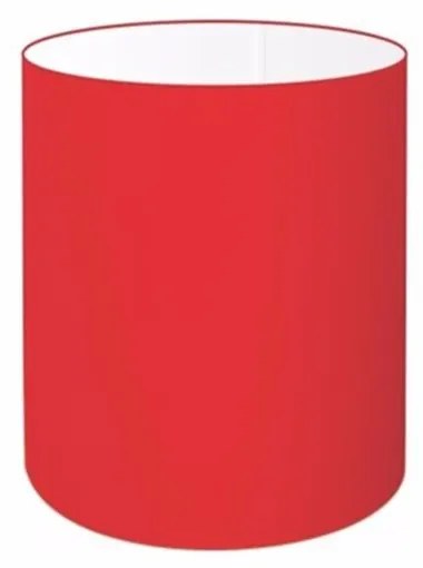 Cúpula em tecido cilíndrica abajur luminária cp-2009 13x15cm vermelho