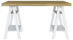 Conjunto Escritório Home Office 3 Peças Darte A06 Olmo/Branco - Mpozen