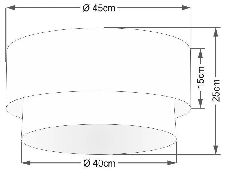 Plafon Para Sala Cilíndrico SL-3062 Cúpula Cor Linho Bege