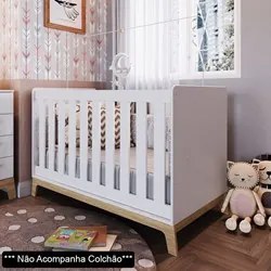 Berço 3 em 1 Mini Cama Sofá Certificado Inmetro Favo de Mel 001 Branco