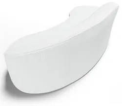 Sofá Living 4 Lugares 300cm Braço Direito Mozart D06 Sintético Branco