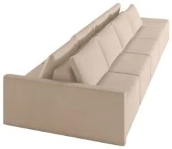 Sofá Ilha Modular com Puff para Sala Living 432cm Georgia Z08 Veludo B