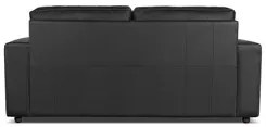Sofá Living 2 Lugares para Sala de Estar 160cm Licci L07 Couro Preto -