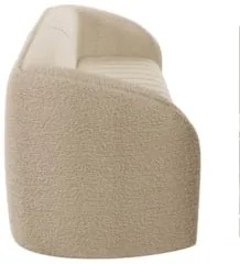 Sofá Living Decorativo 3 Lugares 252cm Meris Z32 Boucle Bege - Mpozena