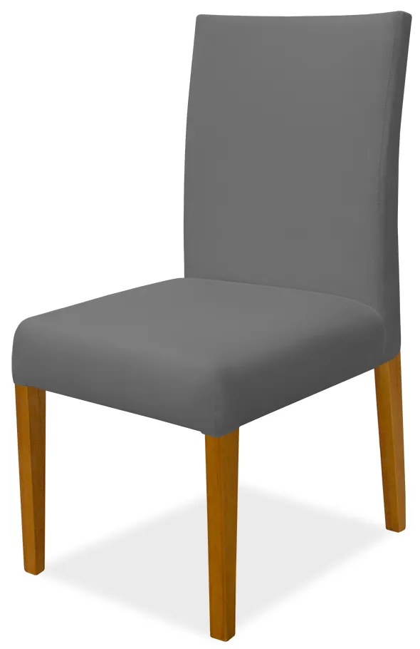 Kit 4 Cadeiras de Jantar Milan Veludo Cinza