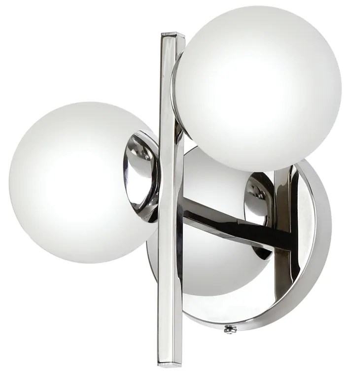 Arandela C/ Globo B/2 15X24X21Cm Metal E Vidro 2 X G9 Globo Ø10Cm |Old... (CHAMPANHE / DOURADO BRILHO, FOSCO)