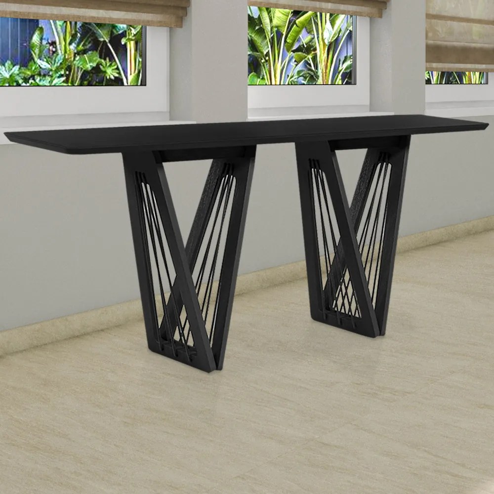 Aparador Decorativo 180cm Giaguaro Preto/Ébano G13 - Gran Belo