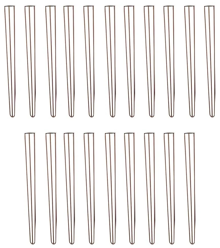 Kit 20 Pés de Metal 90 CM Hairpin Legs Aparador e Mesa de Canto Bronze G41