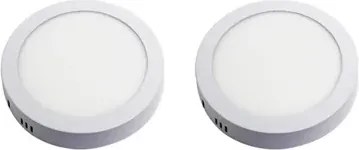 Kit 2 Plafons LED Sobrepor Redondo 12W Ø17cm Yamamura