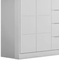 Cômoda Infantil 2 Portas 4 Gavetas Lilly Z39 Branco - Mpozenato