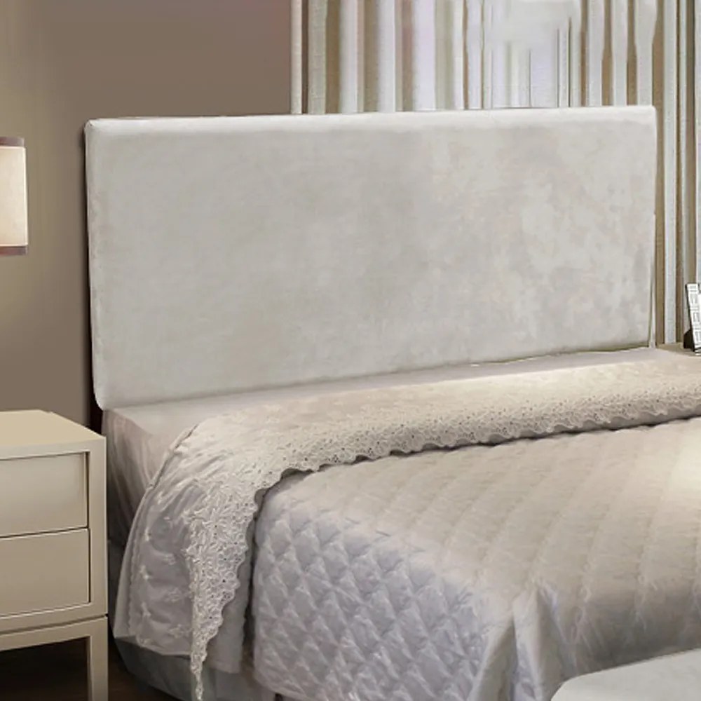 Cabeceira Casal Cama Box 140cm Painel Clean Suede M11 - D'Rossi - Cinza