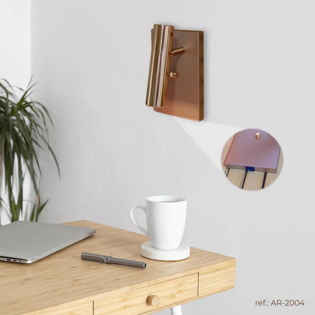 Arandela Foco Articulado 12X16Cm 01Xmr11 Com Interruptor - Qimporta Ar... (BRANCO)