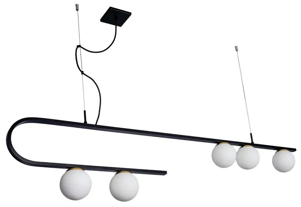 Pendente Dama 150X30Cm 3Xg9 / Cabo Aço Chumbador + Cabo Rayon / Globo... (BT - Branco Texturizado, FOSCO)