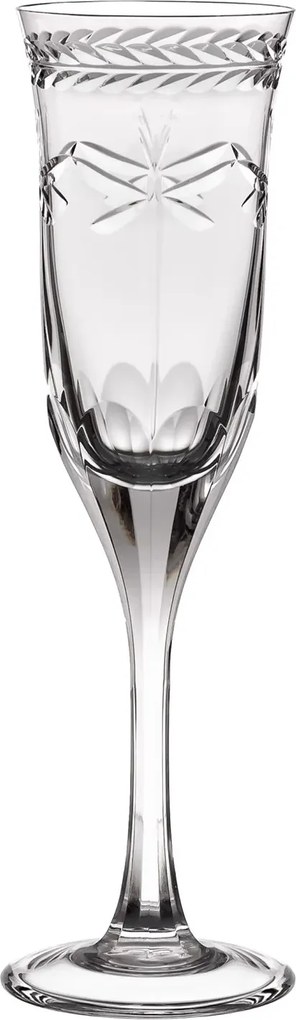 Taça de Cristal Lapidado Artesanal p/ Champagne - Transparente - 87  Incolor - 87