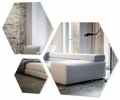 Conjunto de 3 Espelhos Hexagonos Logus cor Off White - 64735 Sun House