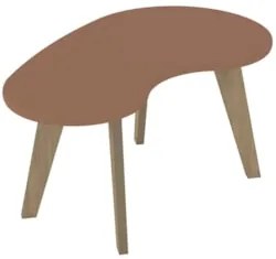 Mesa de Centro Orgânica 90cm Para Sala Cassia Terracota A09 - Mpozenat