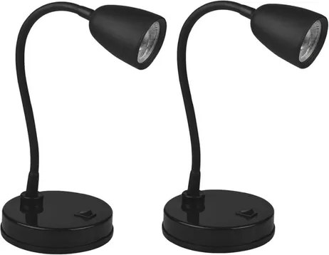 Kit 2 Luminárias De Mesa Led Abs 4W 3000K Focus