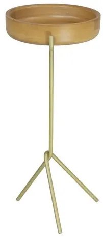 Mesa Apoio Monalisa Alta Natural Base Aco Gold 56cm - 60206 Sun House