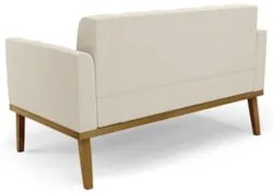 Namoradeira e 2 Poltronas Base Madeira Castanho Ana Bouclé Bege - Ibiz