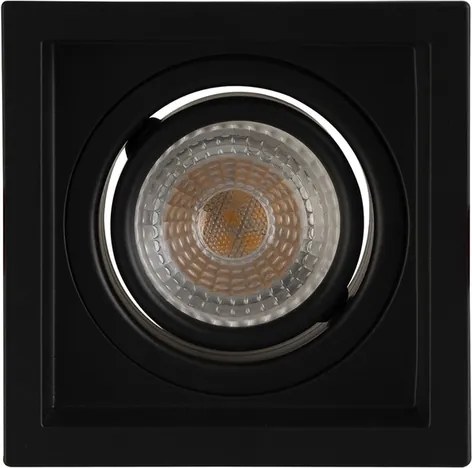 Plafon De Embutir Recuado 9,4x9,4cm Flap - PRETO