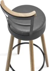 Banqueta Alta Estofada Pés Palito Kit 4 Martin Sintético Preto S08 - M