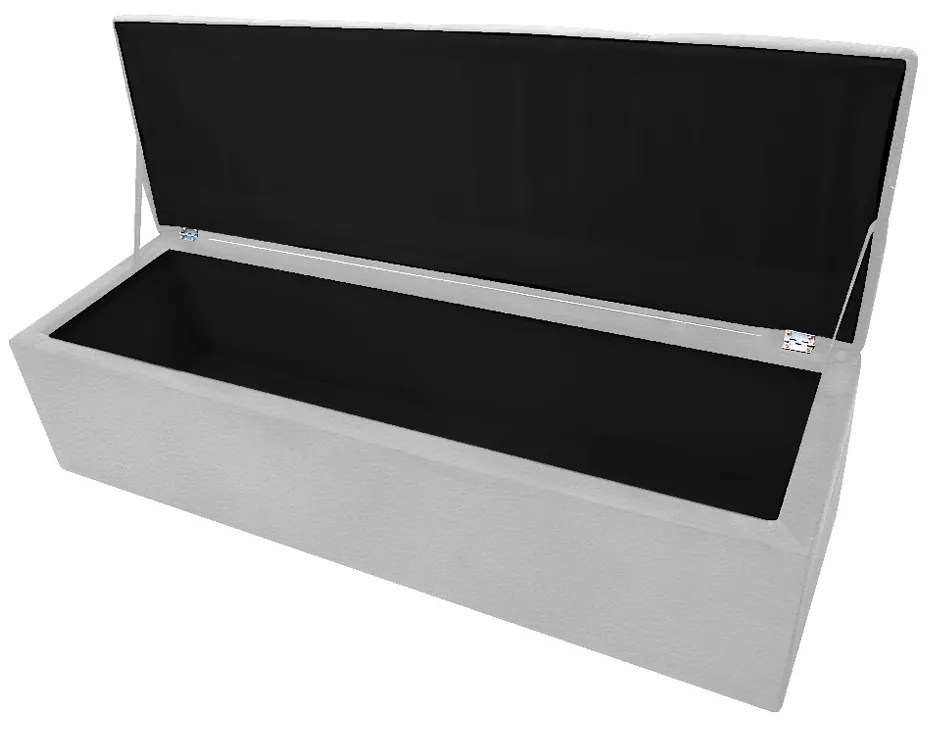 Calçadeira Munique 195 cm King Size Corano Branco - ADJ Decor