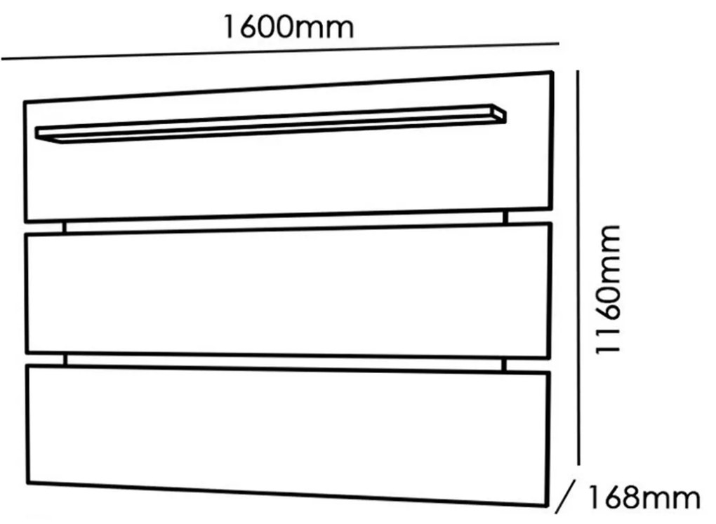 Painel de TV 160cm Arcade Nature/Off White - Mobler - Marrom