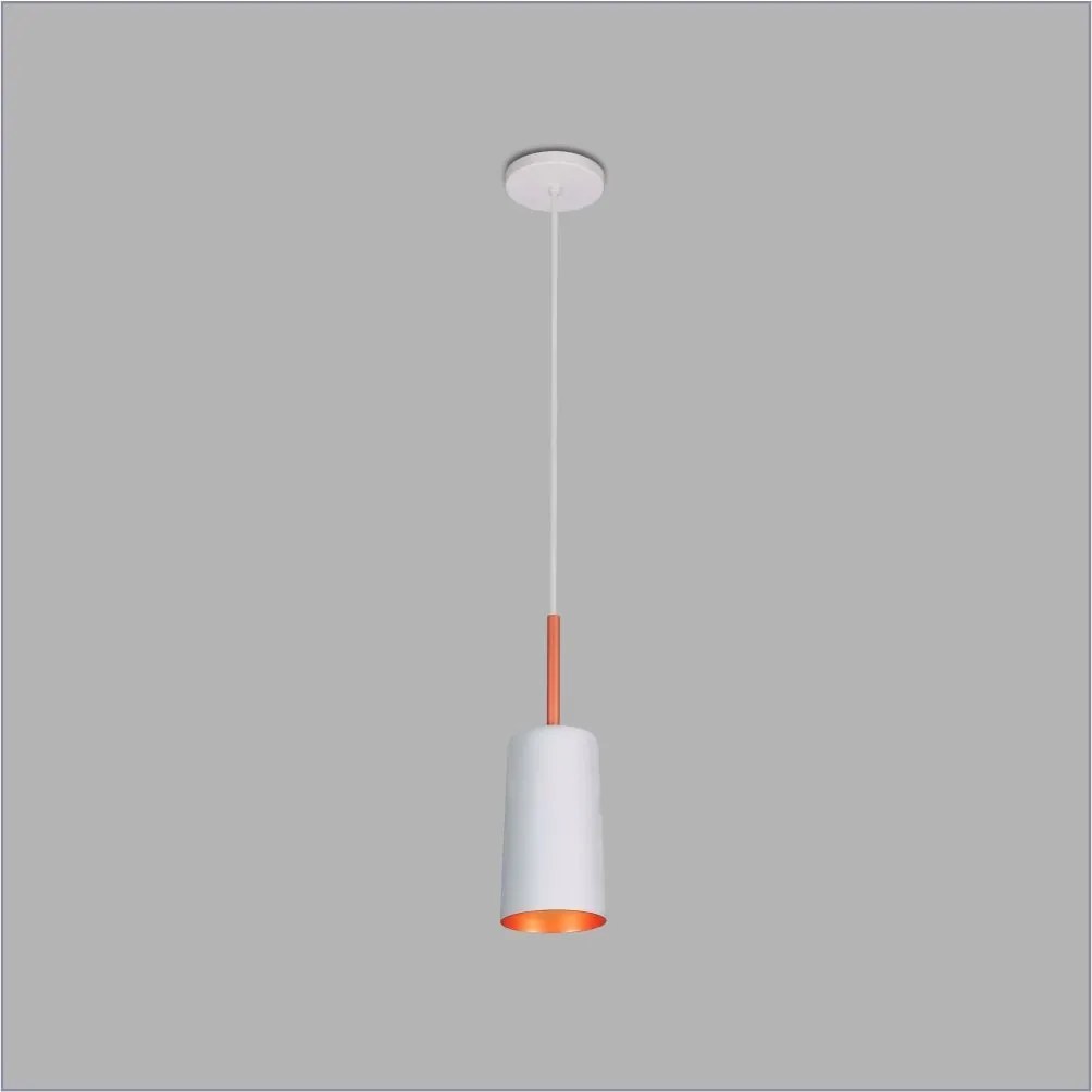 Pendente Mobile Ø12X22Cm 1Xe27 S/ Difusor C/ Haste De 15Cm | Usina 163... (BT - Branco Texturizado)
