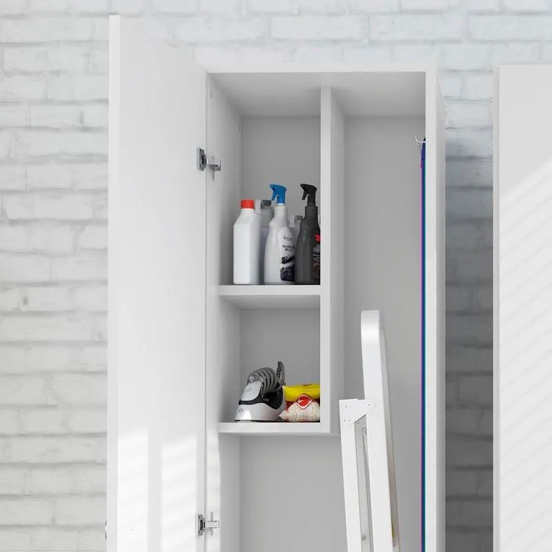 Armário Multiuso 1 porta Lavanderia AM3107 Branco