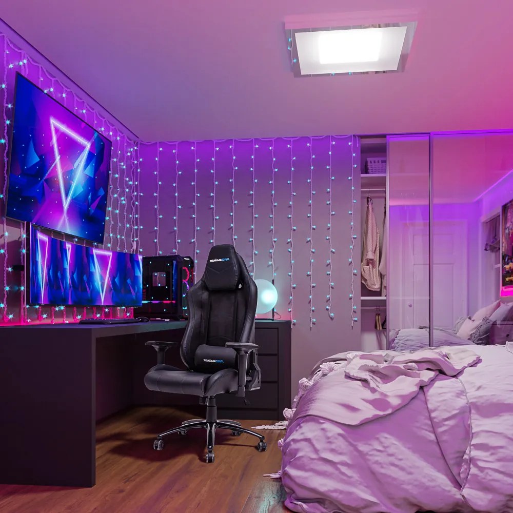 Cadeira Gamer Executiva Escritório AquilesX PU Sintético Preta G56 - Gran Belo