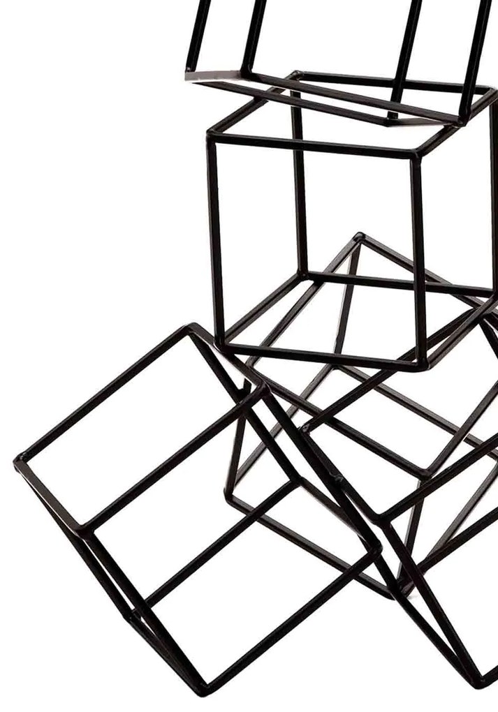 Escultura Decorativa em Metal Preto 23x48x23 cm - D'Rossi