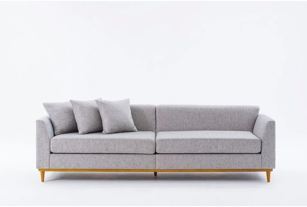 Sofá 3 Lugares - Asti Suede Cinza