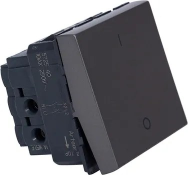 Interruptor Bipolar Simples Arteor Quadrado 10A Magnesio