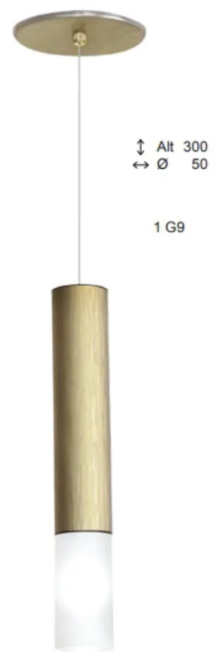 Pendente Fence Vidro Tubo Cilindrico Ø05X30Cm 1Xg9 - Old Artisan Pd-56... (COBRE FOSCO)