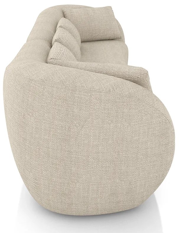 Sofá Bipartido Sala de Estar Diamond 232cm com Almofadas Soltas Linho Off White G52 - Gran Belo