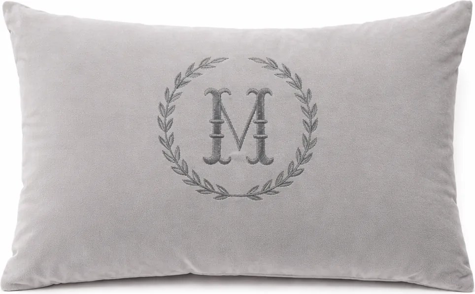 Almofada Monograma Delicata Bordado - Granito  Granito