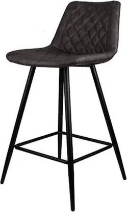 Banqueta Nara Base de Aço Assento Cinza 91cm - 66245 Sun House