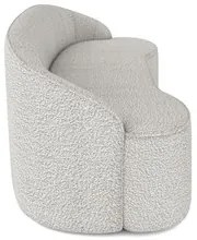 Sofá 2 Lugares para Sala de Estar Living 150cm Theo D06 Bouclê Creme -
