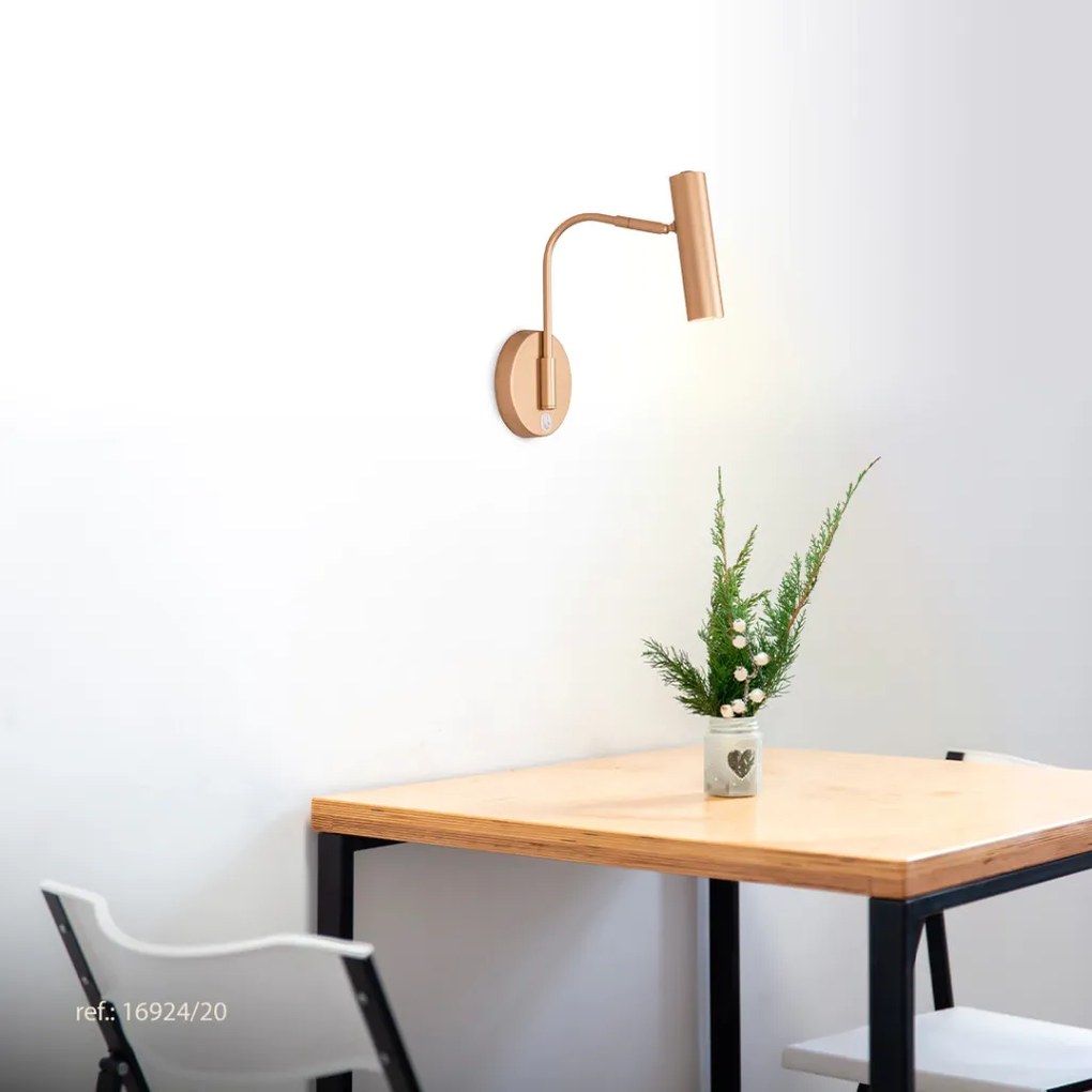 Arandela Jingle Articulada 27X24X11Cm 1Xmr11 C/ Interruptor - Usina 16... (ND-B - Nude Brilho)