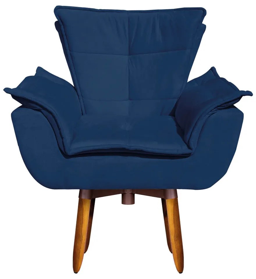 KIT 02 POLTRONAS GIRATORIA OPALA SUEDE B - Azul Marinho