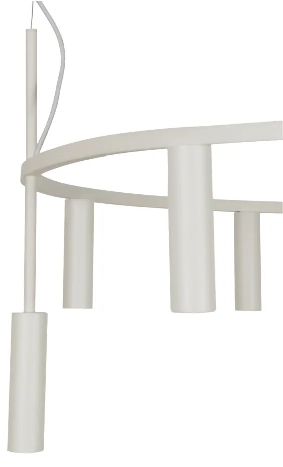 Pendente Platinum Circular Ø80X44,5Cm 9Xmr11 - Usina 16931/80 (BT / DR-P - Branco Texturizado / Dourado Polido Brilho)