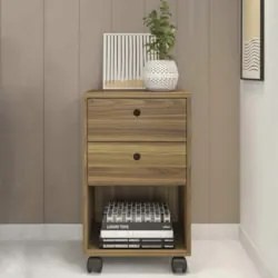 Gaveteiro Escritório 38cm 2 Gavetas e Nicho Una Mel C01 - Mpozenato